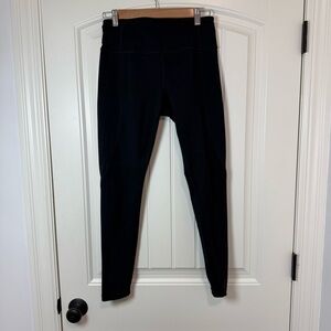 Black High Waist Leggings with Tapered Fit